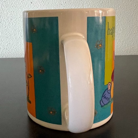 DISNEY Winnie the Pooh HAPPY BEING ME Vintage Ceramic Mug ~ A. A. Milne - Picture 3 of 6
